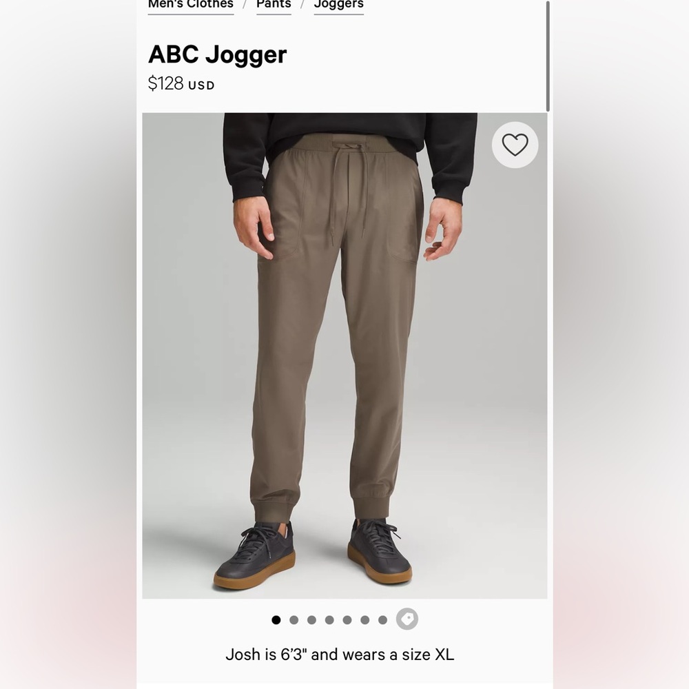 Men’s Large ABC Lululemon Joggers
